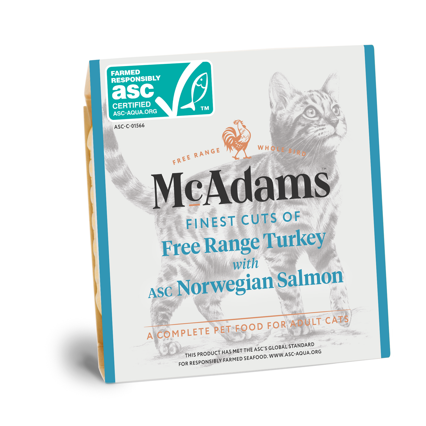 McAdams- 自由放養火雞、蘇格蘭三文魚 貓貓餐盒 100g