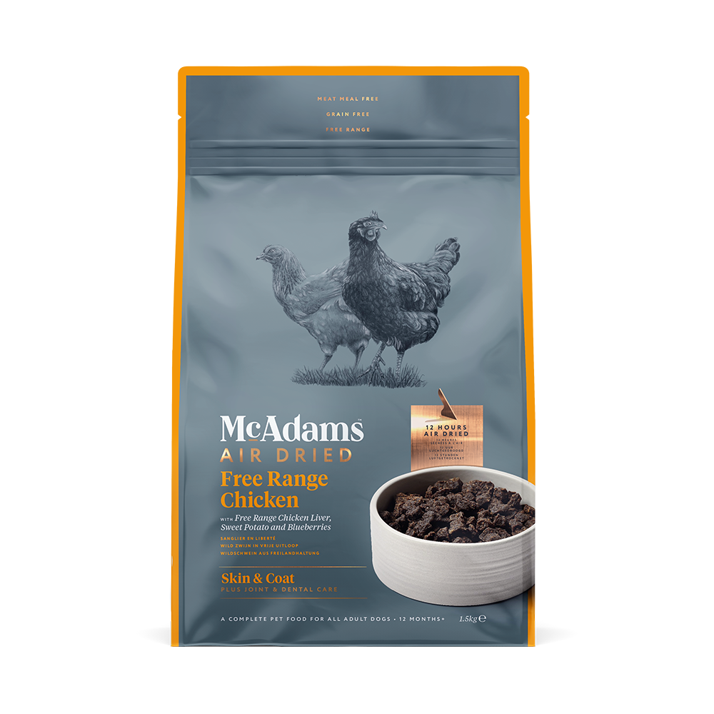McAdams - 無穀物自由放養野雞肉風乾狗糧 400g