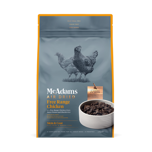 McAdams - 無穀物自由放養野雞肉風乾狗糧 400g